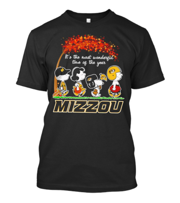 Mizzou Peanuts Fall It's The Most Wonderful Time Of The Year T-Shirt