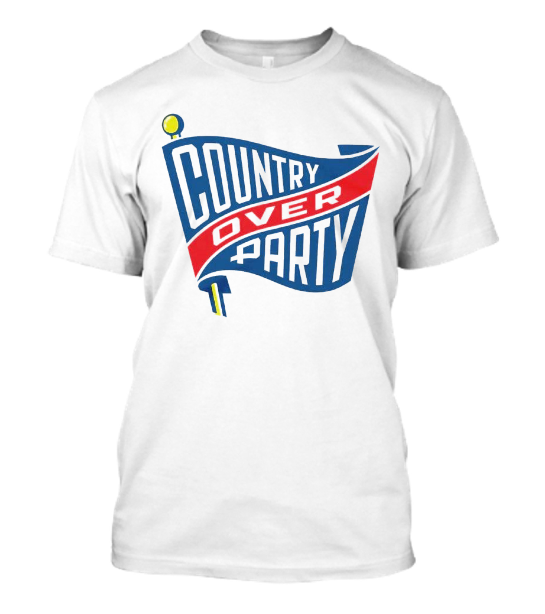COUNTRY OVER PARTY Flag T-Shirt