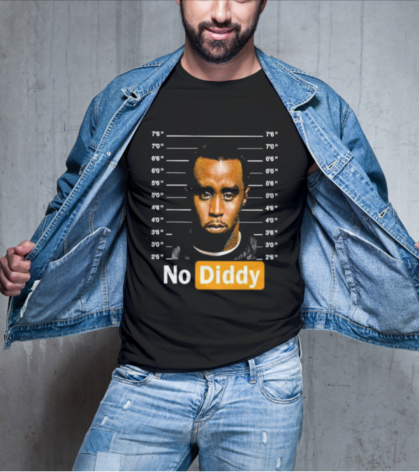 No Diddy Sean P Diddy Combs Mugshot Height Lines T-Shirt