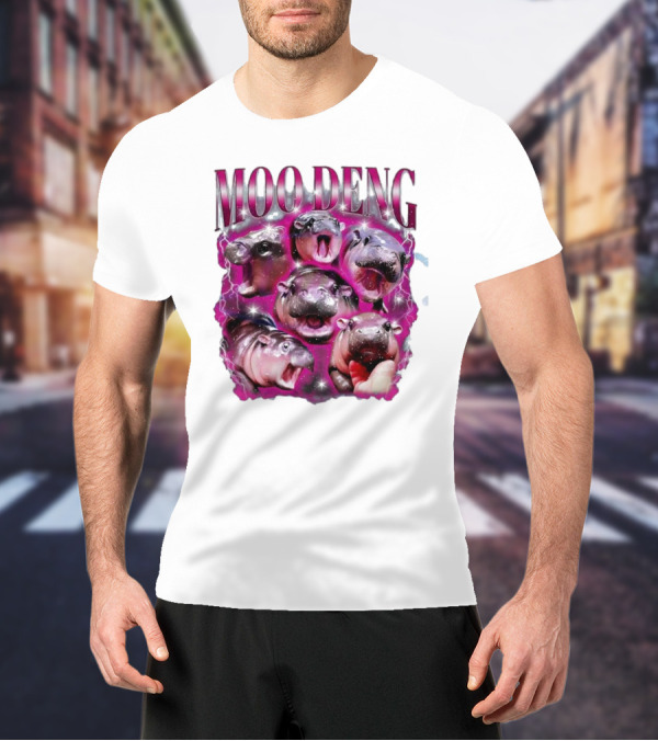 Moo Deng Hippo Humor Sublimation T-Shirt