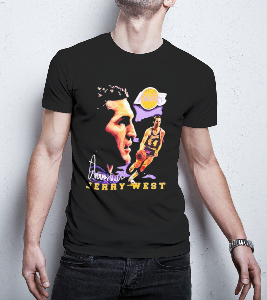 Los Angeles Lakers Vintage Jerry West Forever Signature Lakers T-Shirt