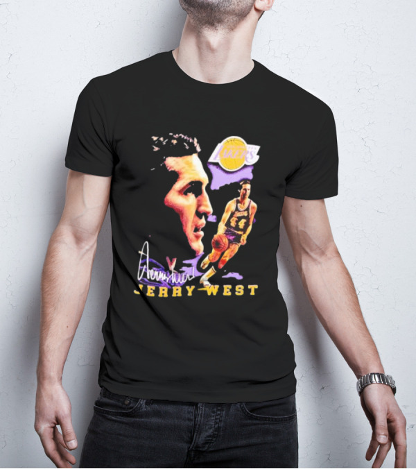 Los Angeles Lakers Vintage Jerry West Forever Signature Lakers T-Shirt