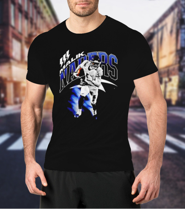 Malik Nabers Vintage New York Football Running T-Shirt