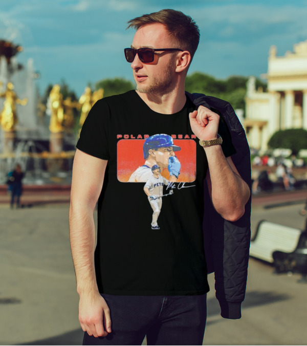 Polar Bear Pete Alonso Chef Kiss New York Mets Signature T-Shirt
