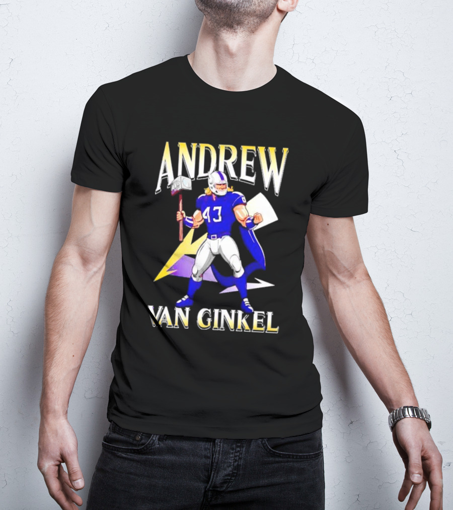 Andrew Van Ginkel Thor-Inspired Minnesota Vikings Crossover T-Shirt