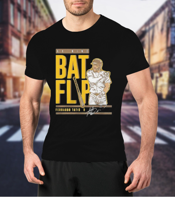 El Nino Bat Flip Fernando Tatis Jr. Signature San Diego Padres T-Shirt