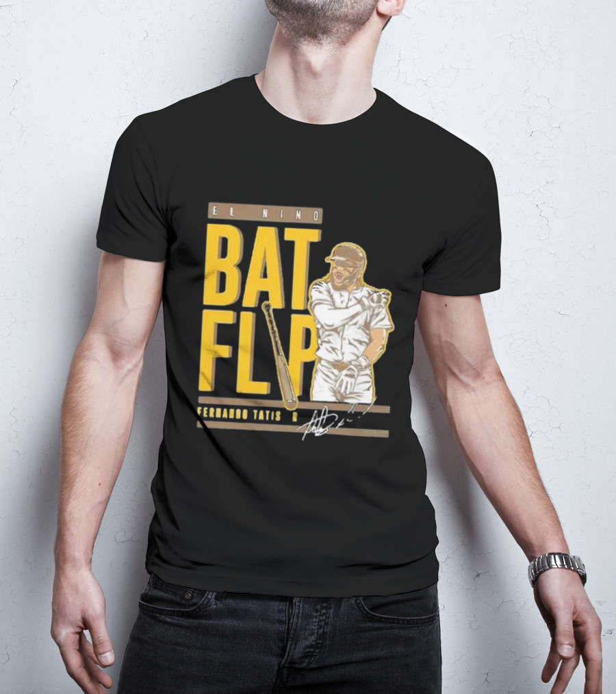 El Nino Bat Flip Fernando Tatis Jr. Signature San Diego Padres T-Shirt
