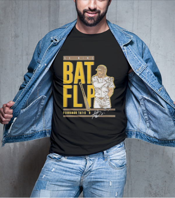 El Nino Bat Flip Fernando Tatis Jr. Signature San Diego Padres T-Shirt