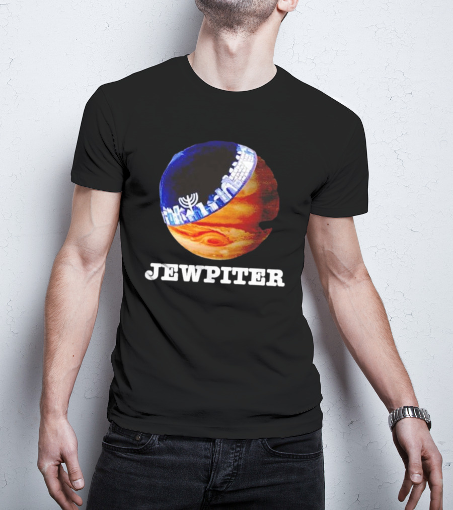 Jewpiter Menorah City Planet Jupiter T-Shirt