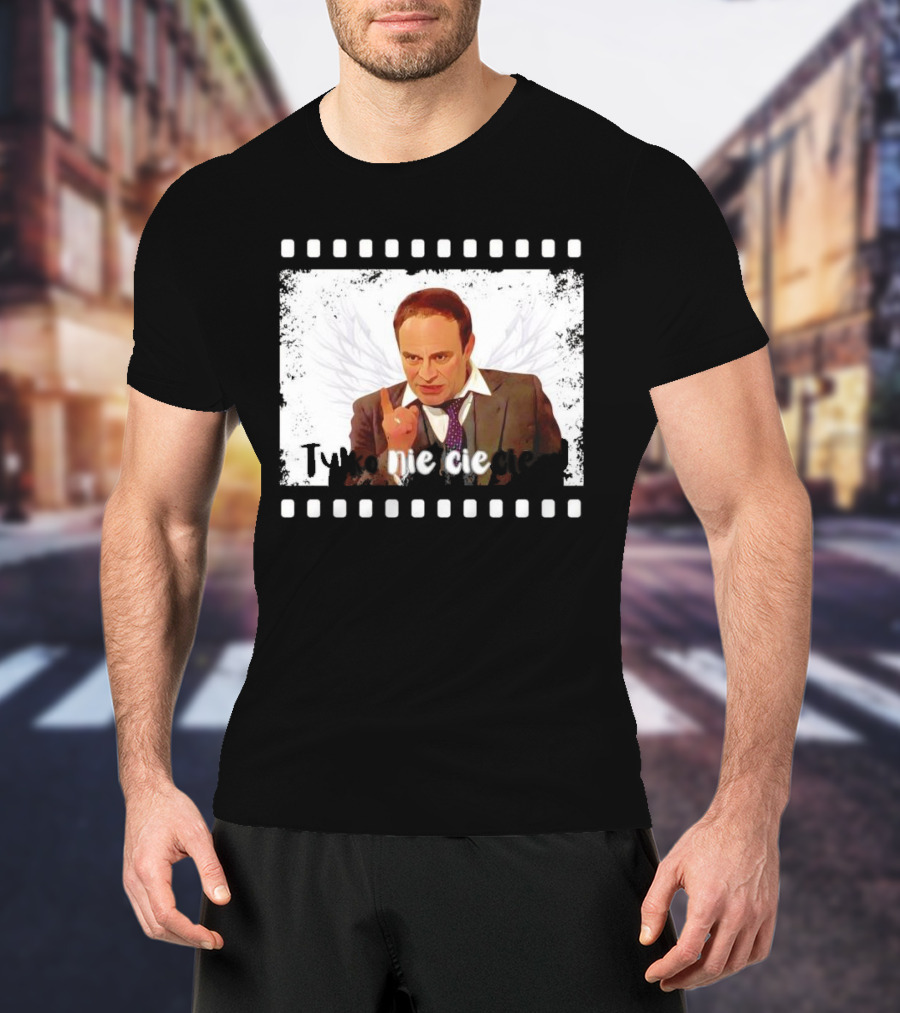 Tylko Nie Cieciem Stanisław Anioł Filmstrip Winged T-Shirt