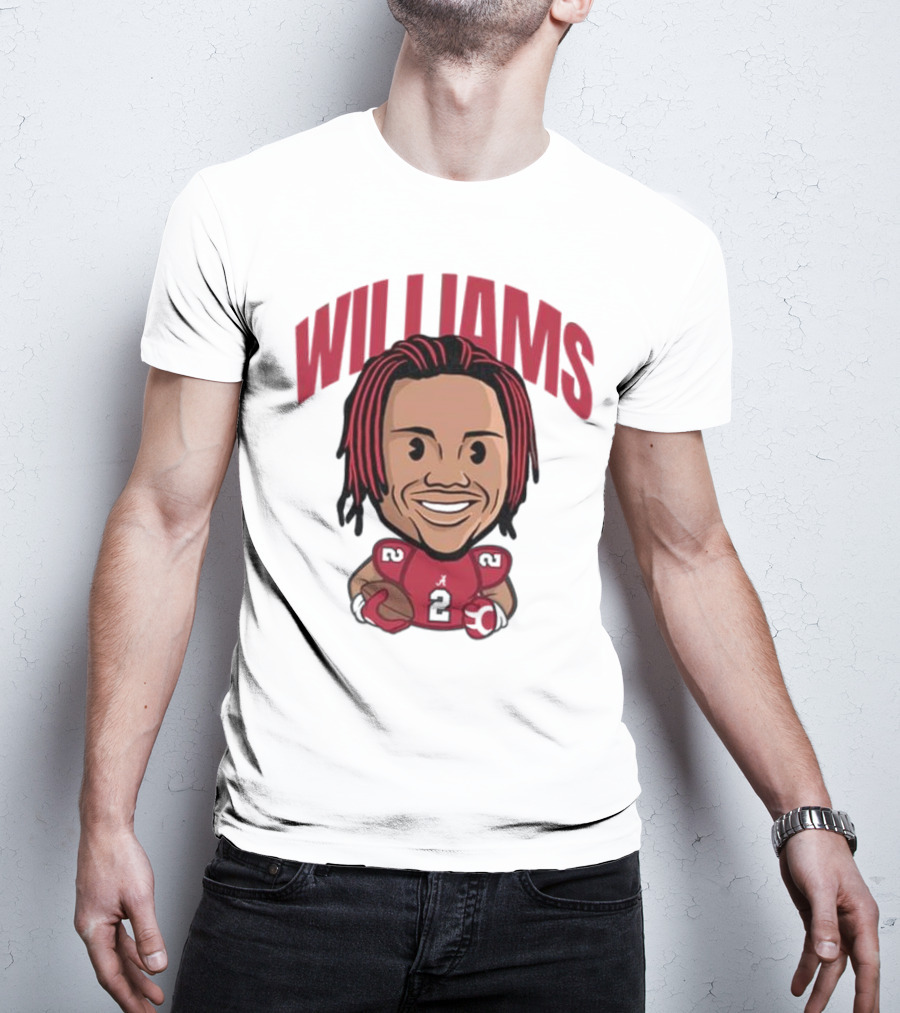 Williams Alabama Crimson Tide Caricature Football Player T-Shirt