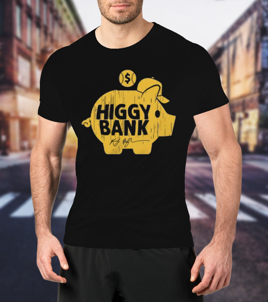 Higgy Bank San Diego Padres Kyle Higashioka Baseball Dollar Cap T-Shirt