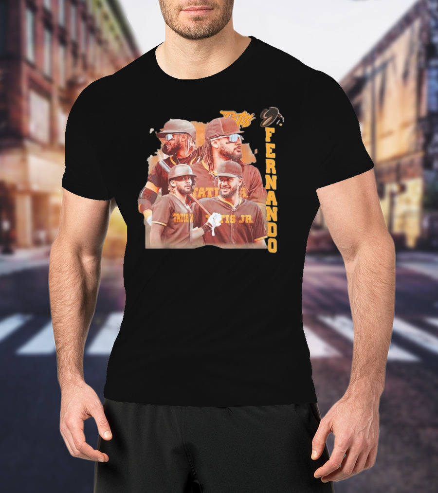 Fernando Tatis Jr San Diego Padres Vintage Collage Player Tatis Jr Fernando T-Shirt