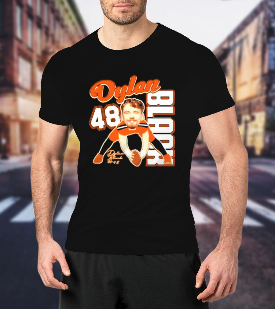 Dylan Black 48 Oregon State Beavers Football Player Face Cartoon T-Shirt