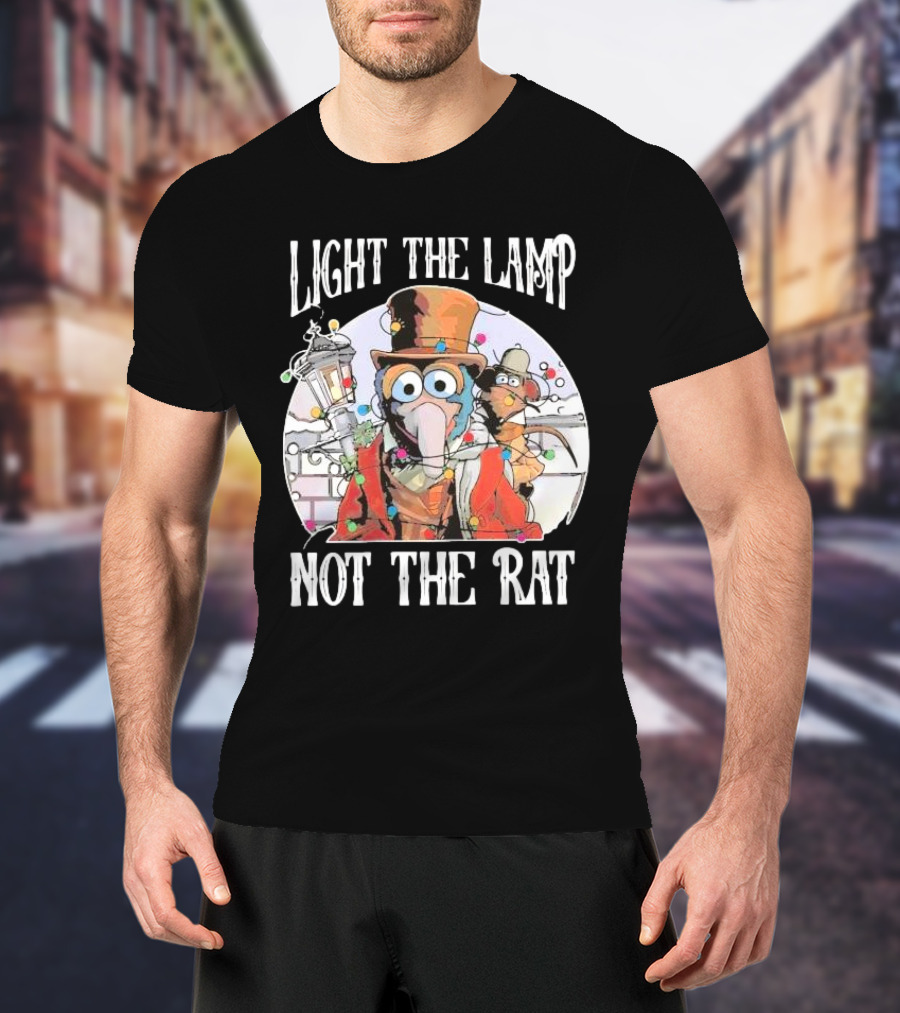 Light The Lamp Not The Rat Muppet Christmas Carol Gonzo Rizzo T-Shirt