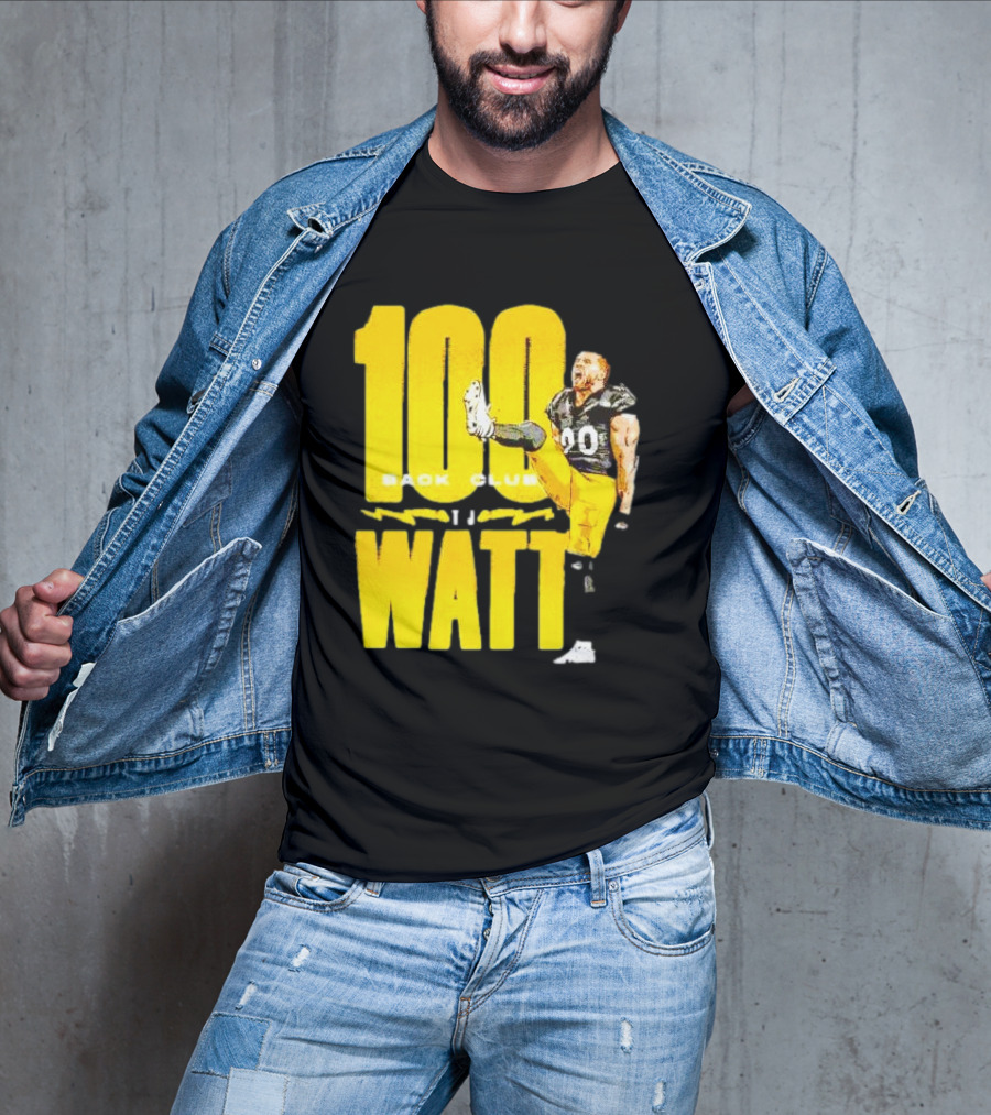 100 Sack Club Pittsburgh Steelers TJ Watt T-Shirt