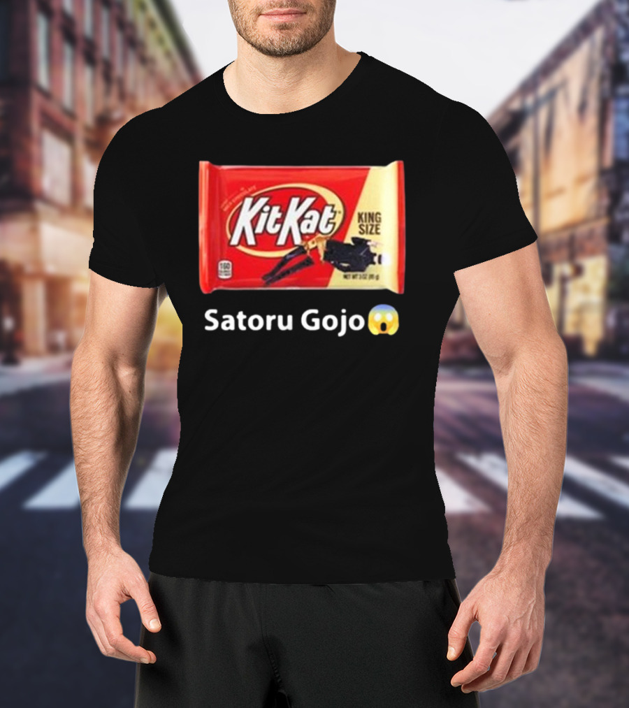 Mr. Goofy Ahh Kit Kat Satoru Gojo King Size T-Shirt