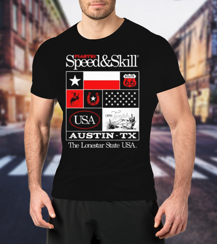 Piastri Speed And Skill Route 66 Austin TX The Lonestar State USA T-Shirt