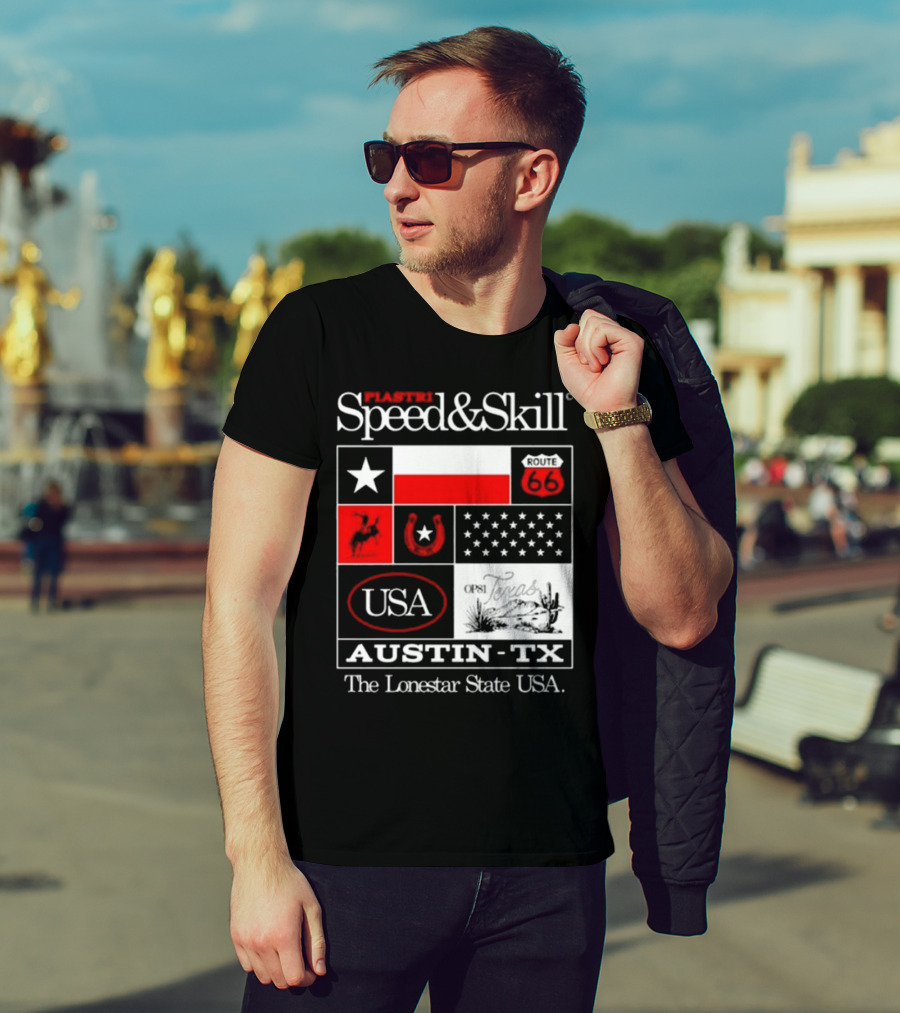 Piastri Speed And Skill Route 66 Austin TX The Lonestar State USA T-Shirt