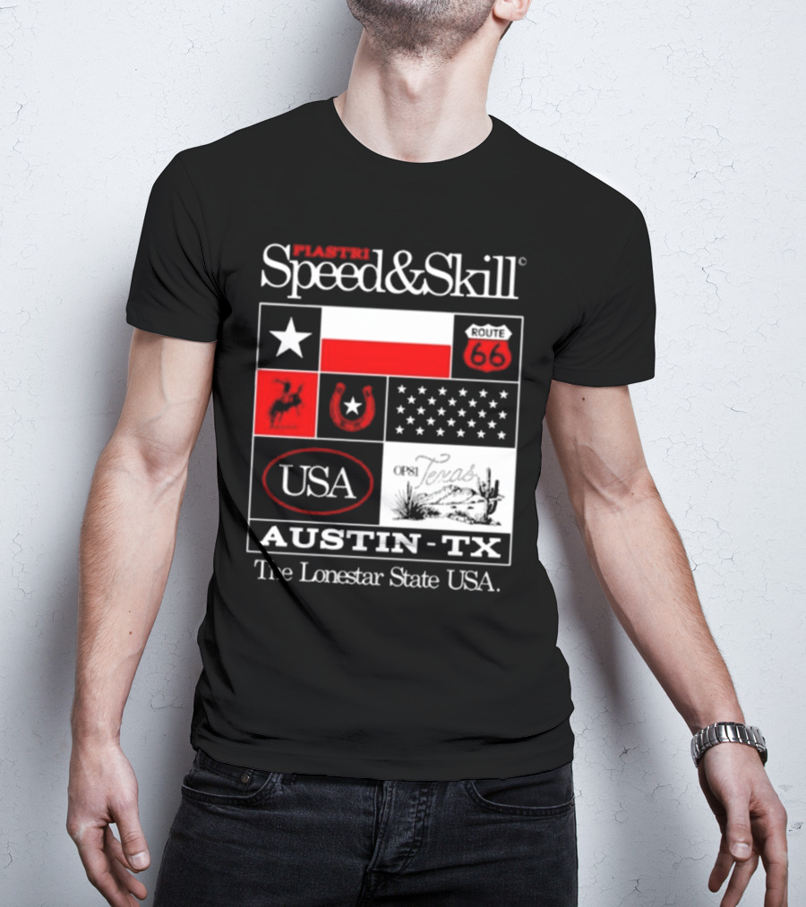 Piastri Speed And Skill Route 66 Austin TX The Lonestar State USA T-Shirt