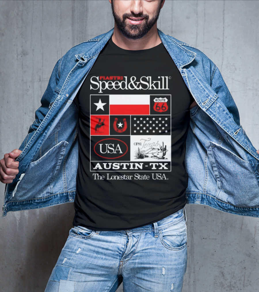 Piastri Speed And Skill Route 66 Austin TX The Lonestar State USA T-Shirt