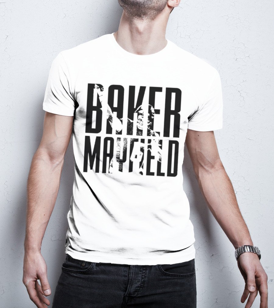 Baker Mayfield Tampa Bay Buccaneers Black And White Overlay T-Shirt