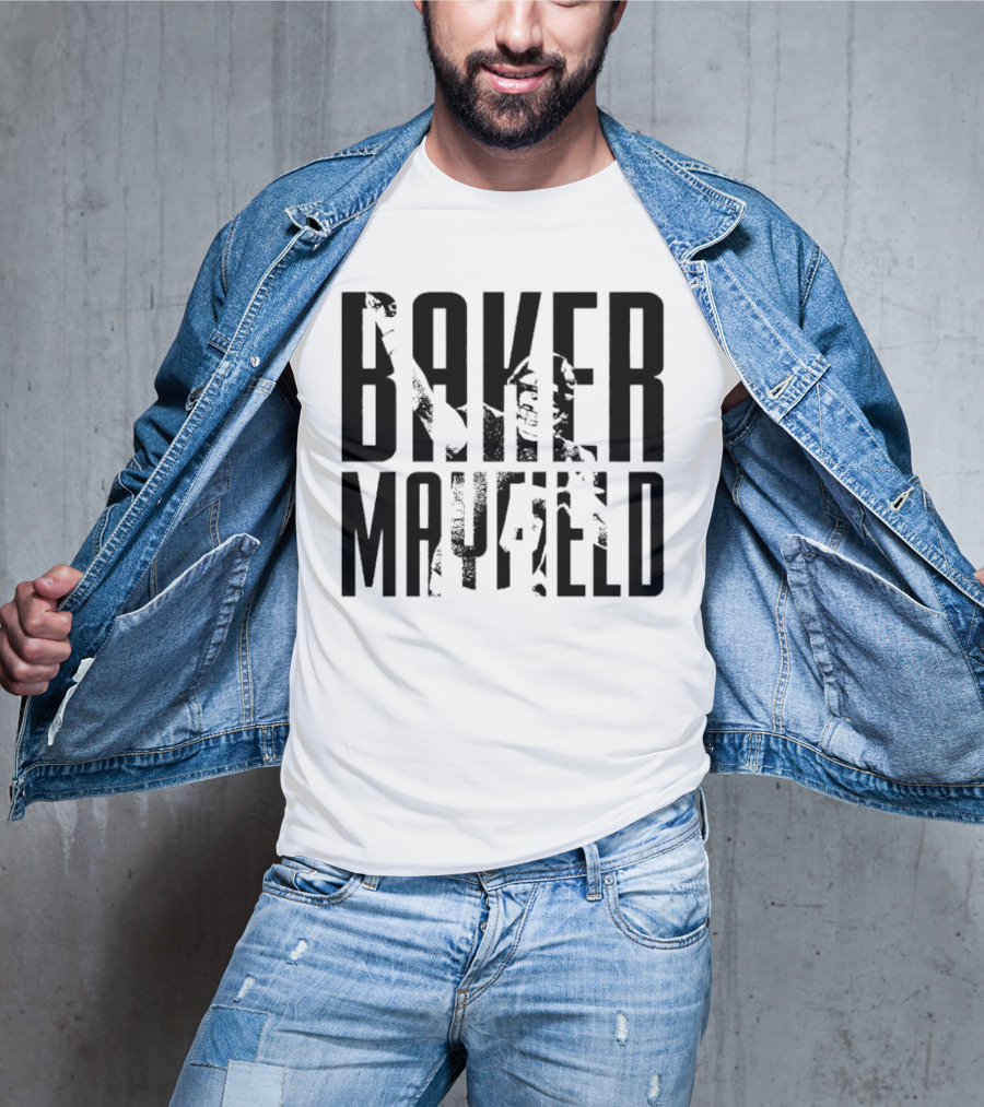 Baker Mayfield Tampa Bay Buccaneers Black And White Overlay T-Shirt