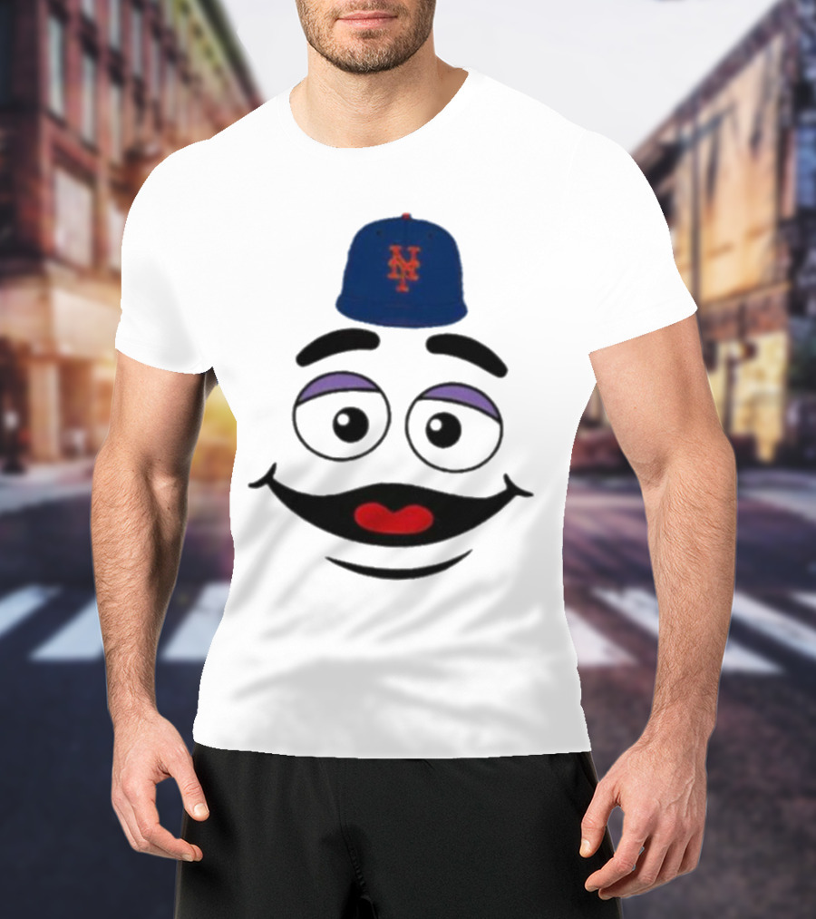 New York Mets Grimace Face Smile Victory Gameday Baseball Cap T-Shirt