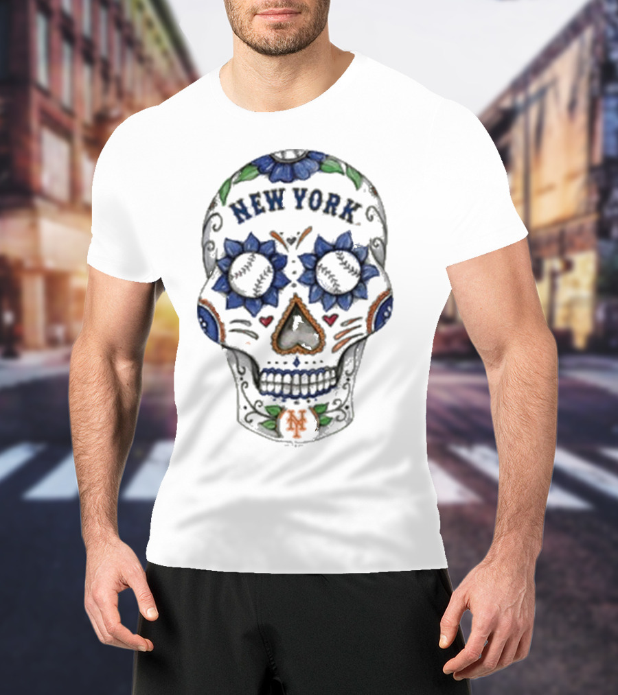 New York Mets Sugar Skull MLB T-Shirt