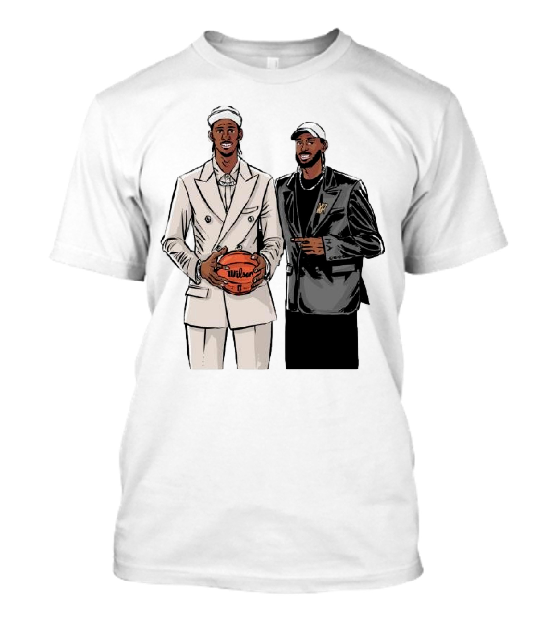 Alex And Olivier Sarr Brothers OKC Thunders Cartoon Wilson Basketball T-Shirt