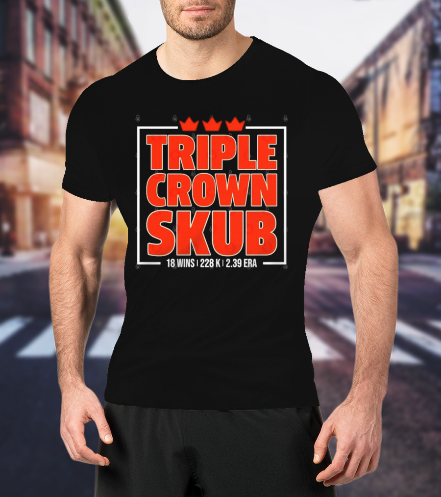 Triple Crown Skub Detroit Tigers Tarik Skubal 18 Wins 228K 2.39 ERA T-Shirt