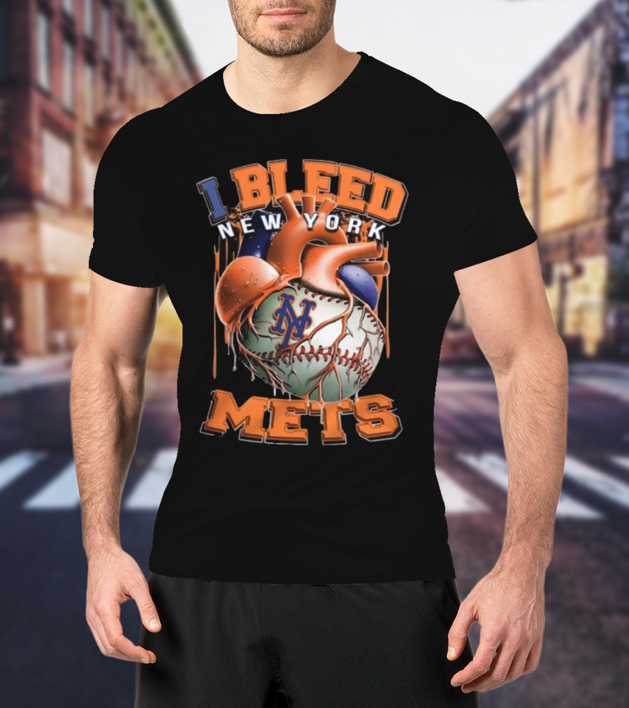 I Bleed New York Mets Heart T-Shirt