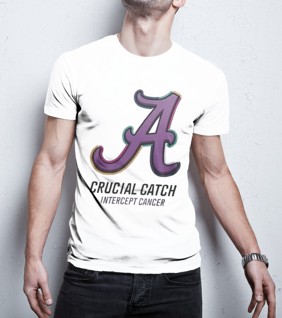 Alabama Crimson Tide Crucial Catch Intercept Cancer T-Shirt