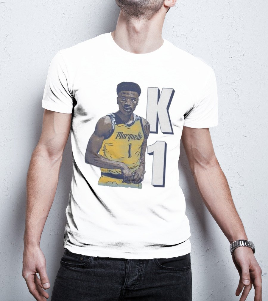 K1 Kameron Jones Marquette Golden Eagles Basketball Cartoon Player T-Shirt