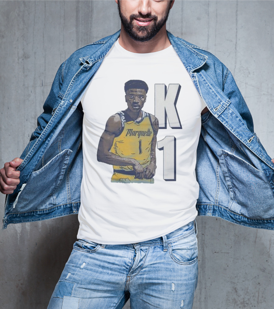 K1 Kameron Jones Marquette Golden Eagles Basketball Cartoon Player T-Shirt