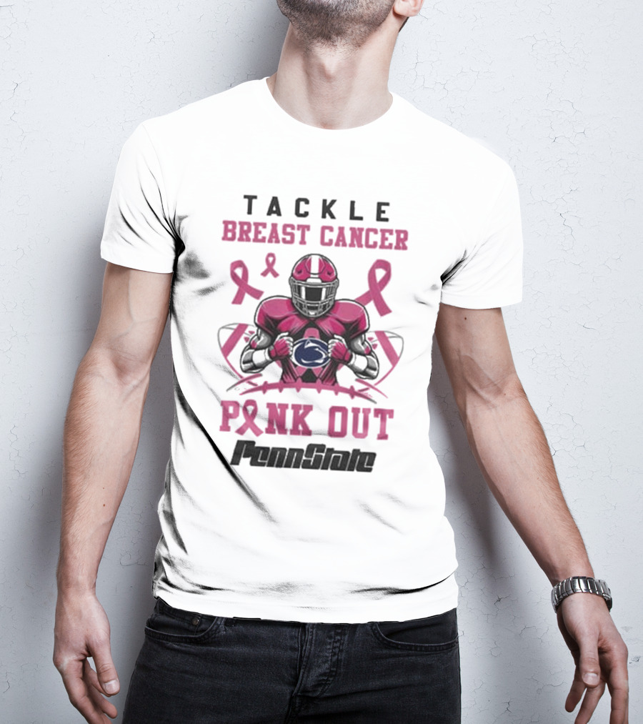 Tackle Breast Cancer Pink Out Penn State Nittany Lions T-Shirt