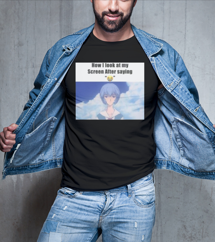 Goofy Ahh Tees Store How I Look At My Screen After Saying 😭 Anime Meme T-Shirt