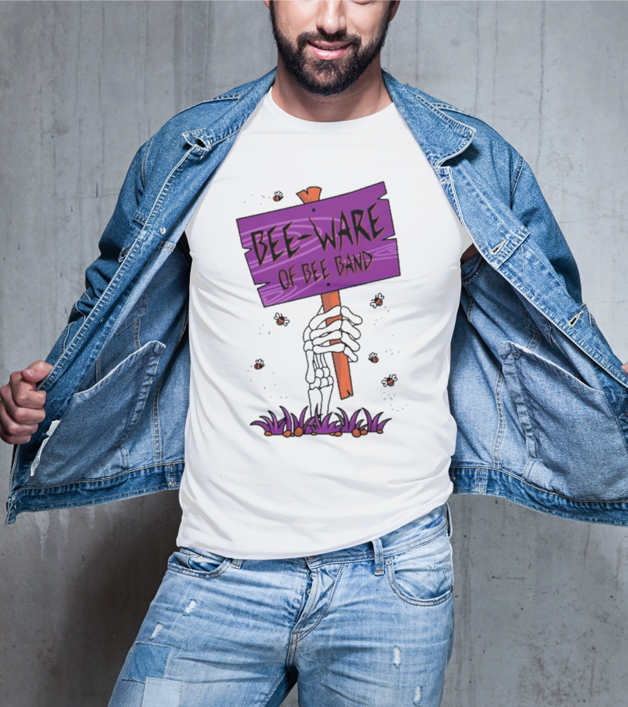BEE-WARE Of BEE Band Honey Revenge Spooky Sign T-Shirt