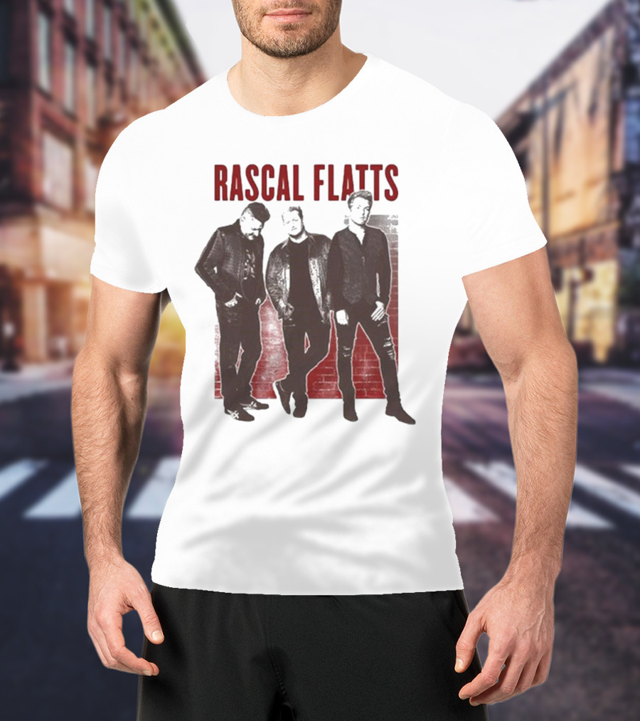 Rascal Flatts Band Photo Brick Wall Background T-Shirt