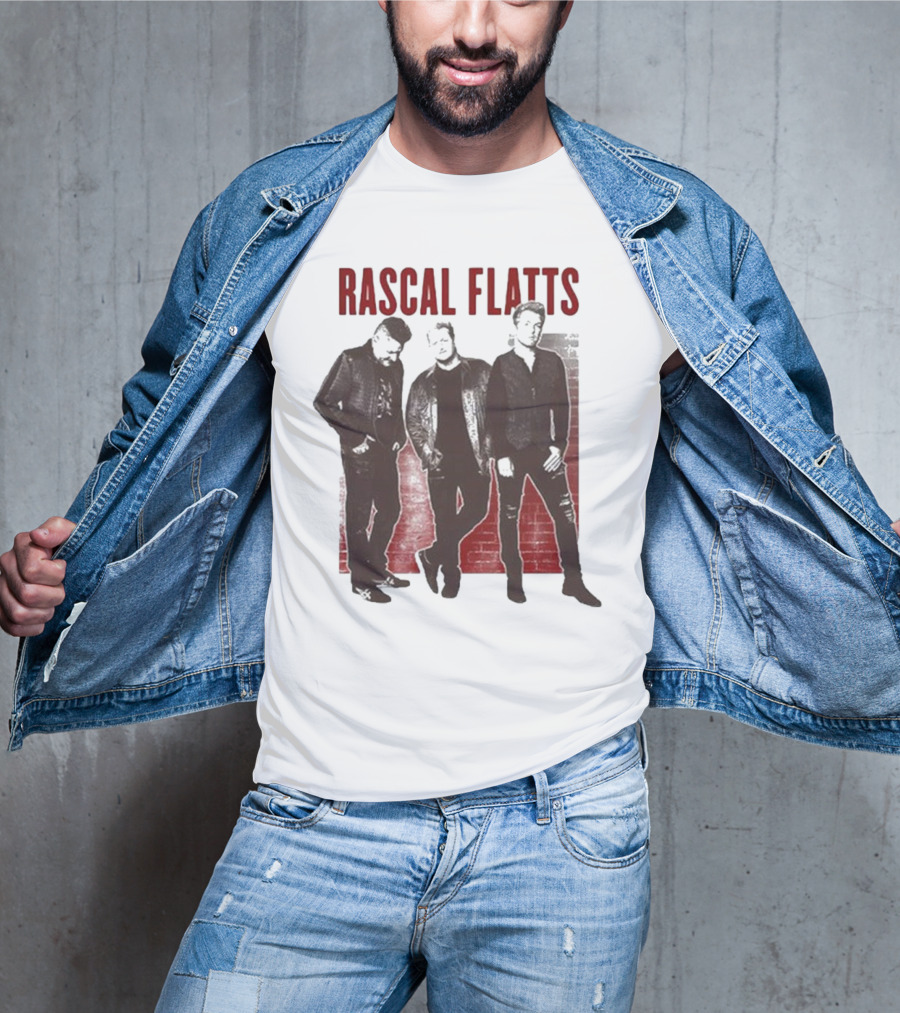 Rascal Flatts Band Photo Brick Wall Background T-Shirt