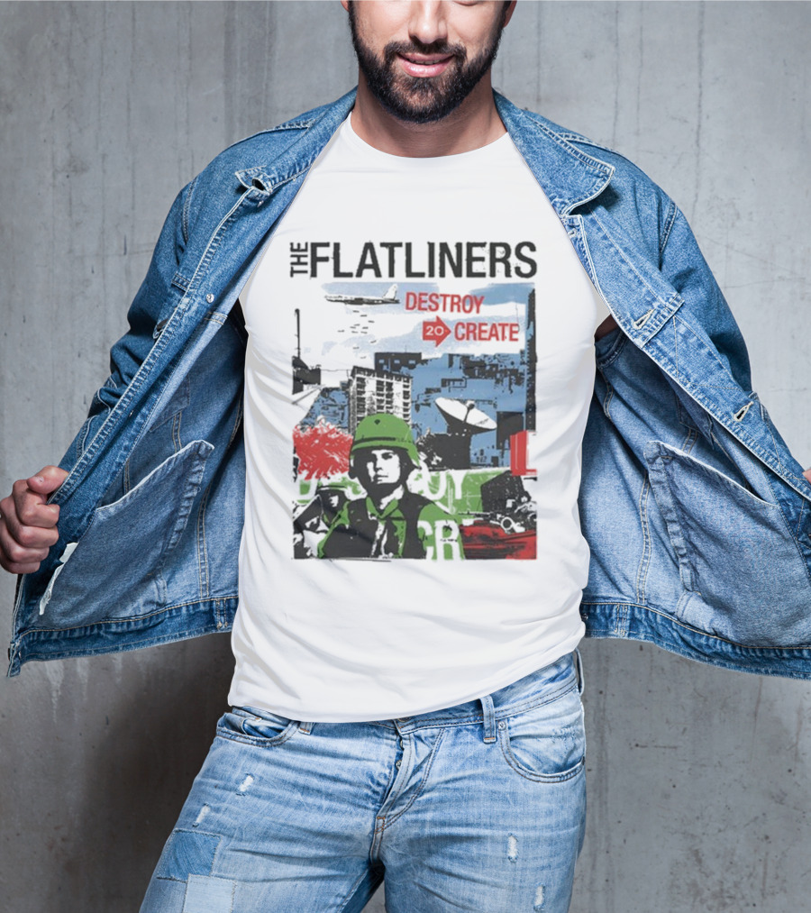 The Flatliners Destroy 20 Create Album Cover Soldier And Cityscape T-Shirt