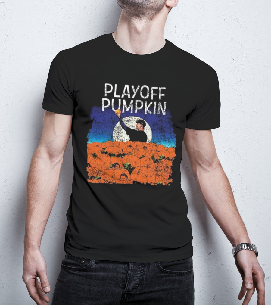 Mets Playoff Pumpkin Pitcher In Pumpkin Patch T-Shirt