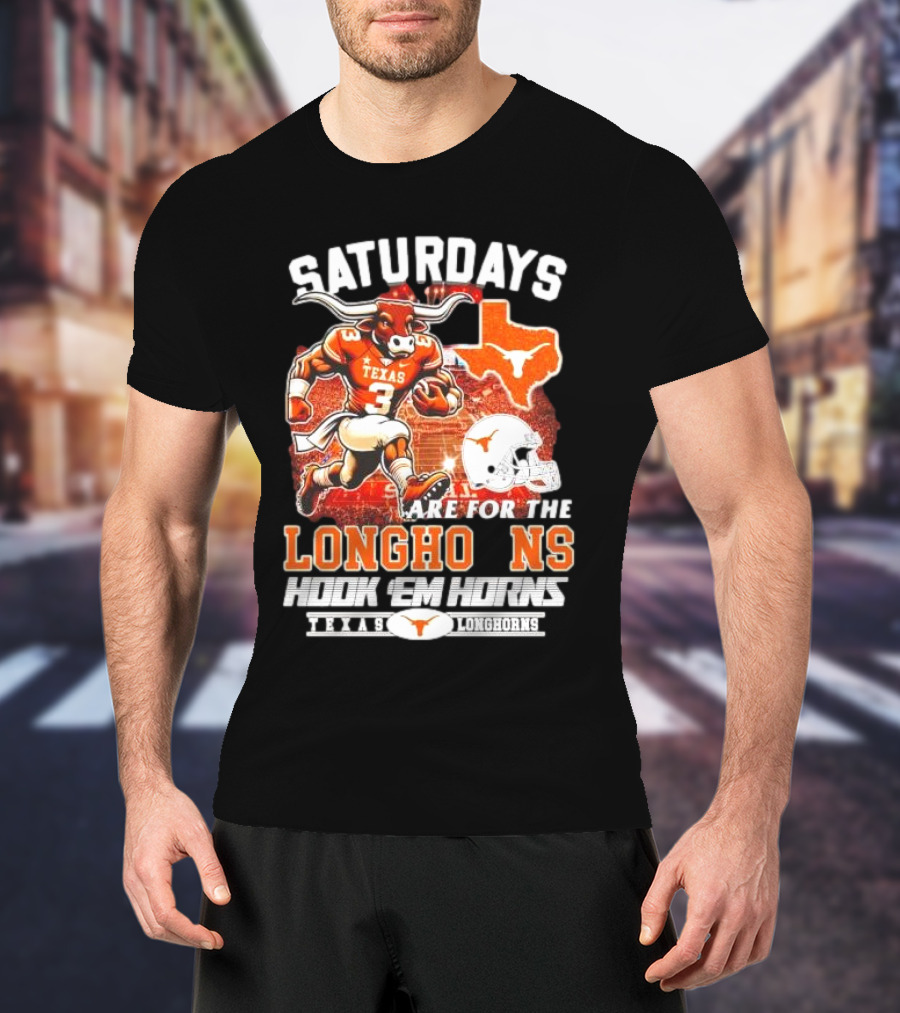 Saturdays Are For The Texas Longhorns Hook 'Em Horns Football Team T-Shirt