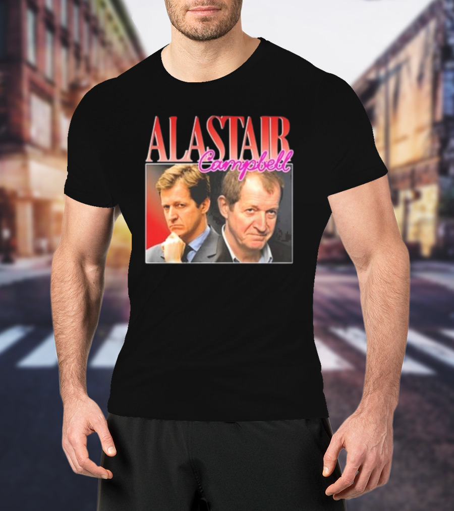 Alastair Campbell Retro Bold Portrait Duo T-Shirt