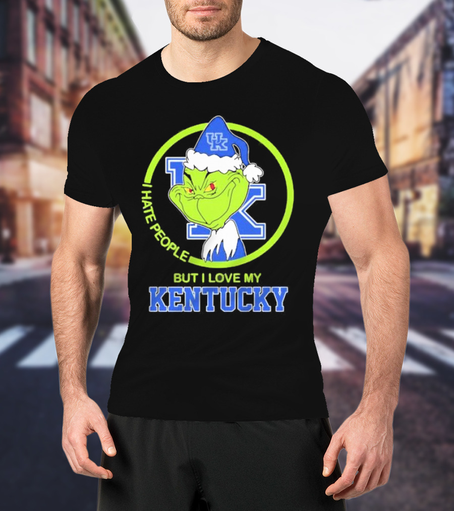 Kentucky Wildcats Grinch I Hate People But I Love My Kentucky T-Shirt