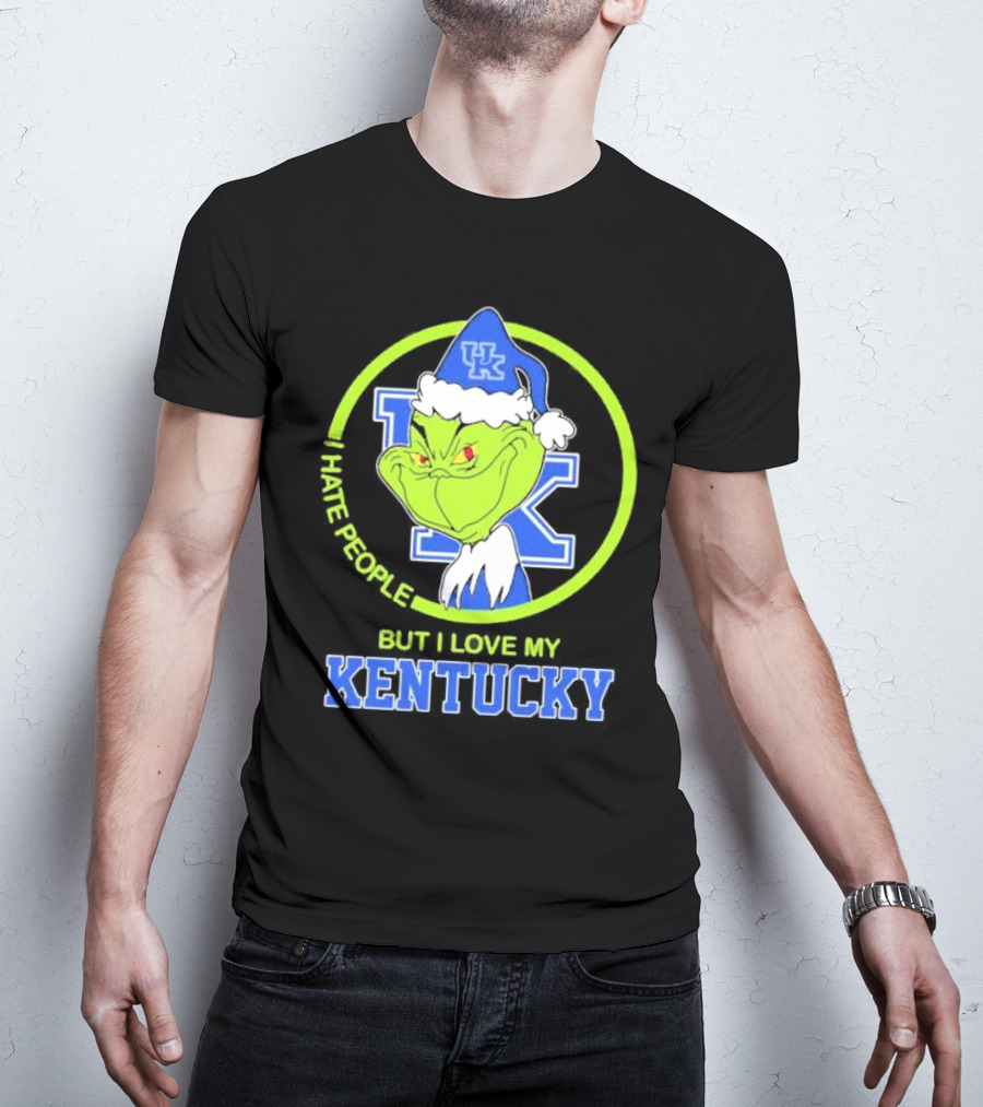 Kentucky Wildcats Grinch I Hate People But I Love My Kentucky T-Shirt
