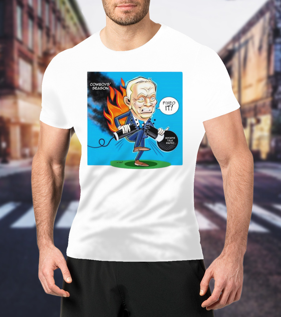 COWBOYS' SEASON FIXED IT SPORTS TALK RADIO CARTOON T-Shirt