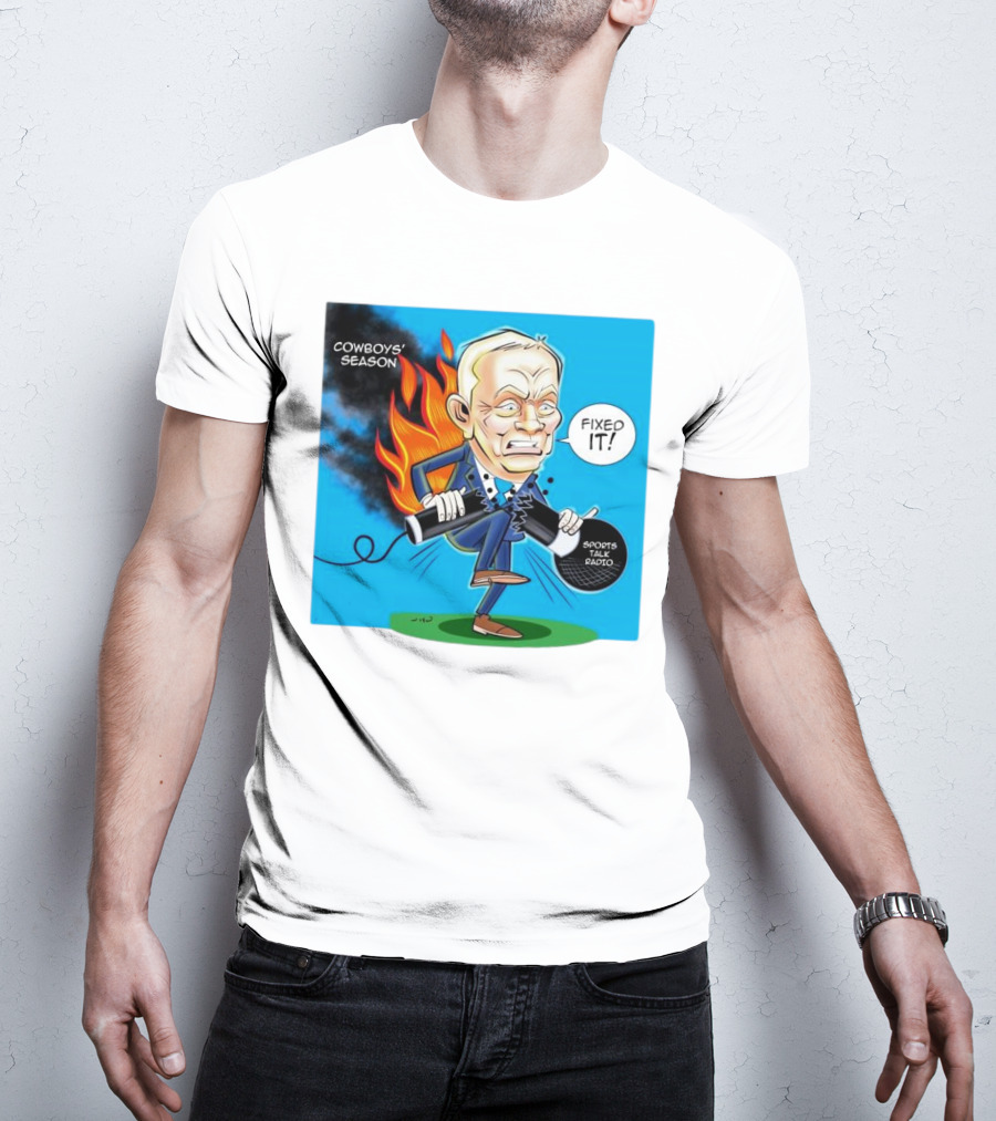 COWBOYS' SEASON FIXED IT SPORTS TALK RADIO CARTOON T-Shirt