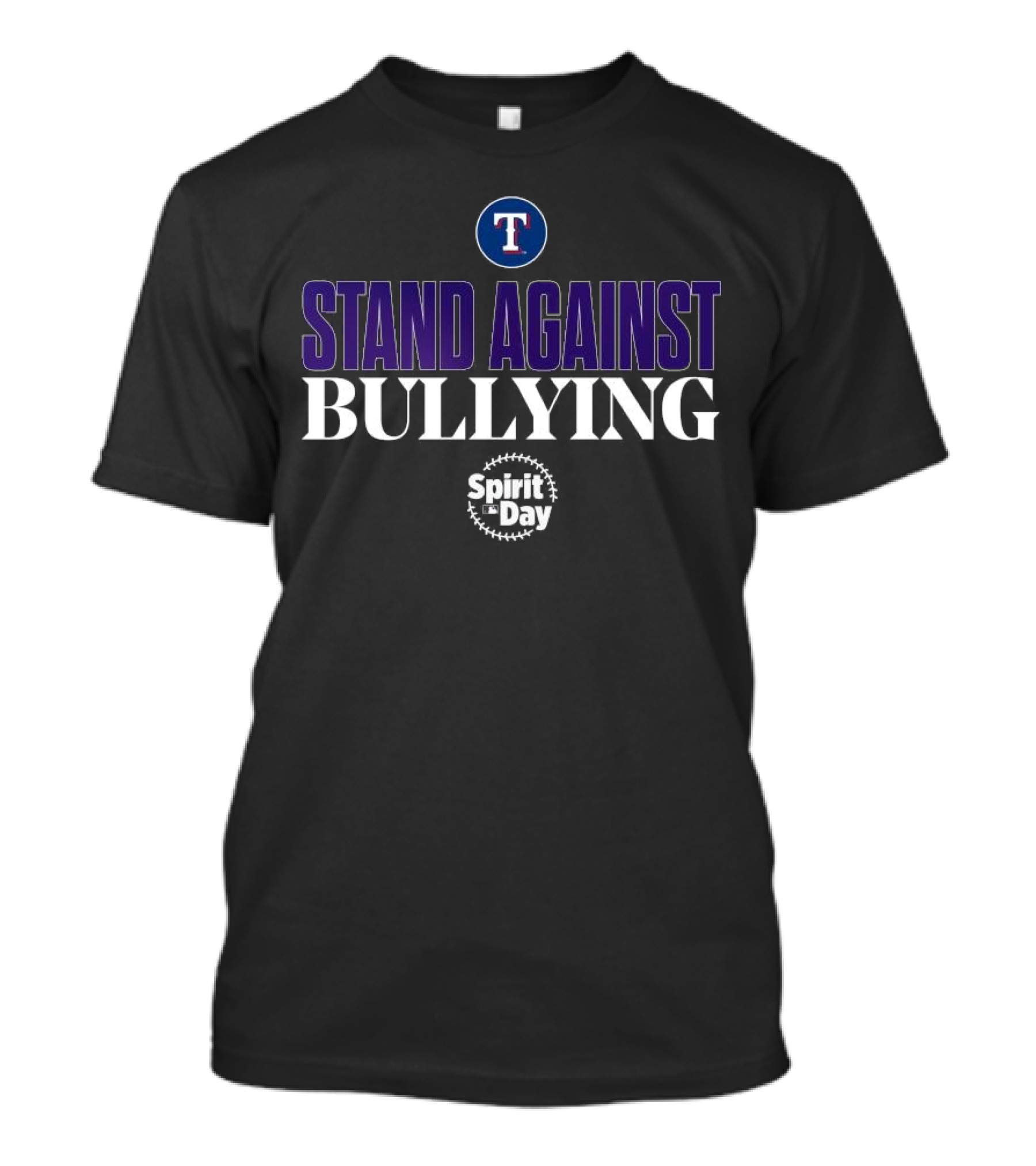 Stand Against Bullying Spirit Day Texas Rangers T T-Shirt