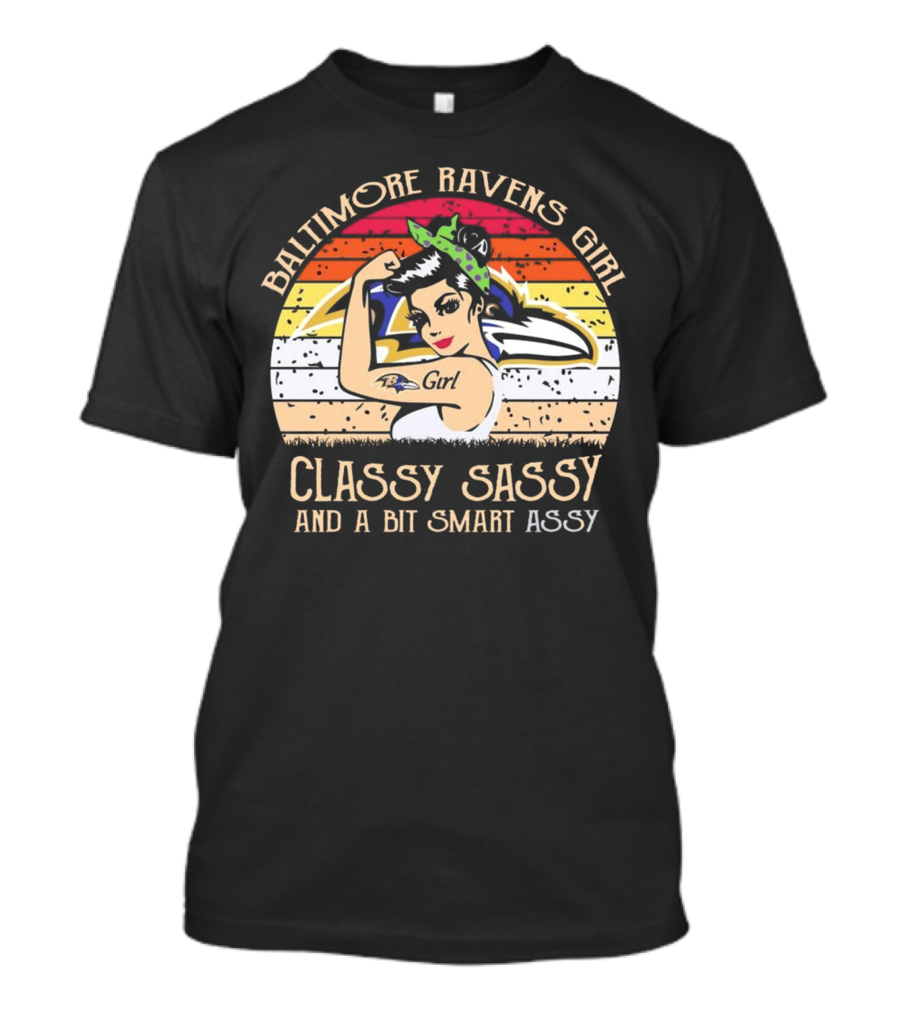 Baltimore Ravens Girl Classy Sassy And A Bit Smart Assy T-Shirt